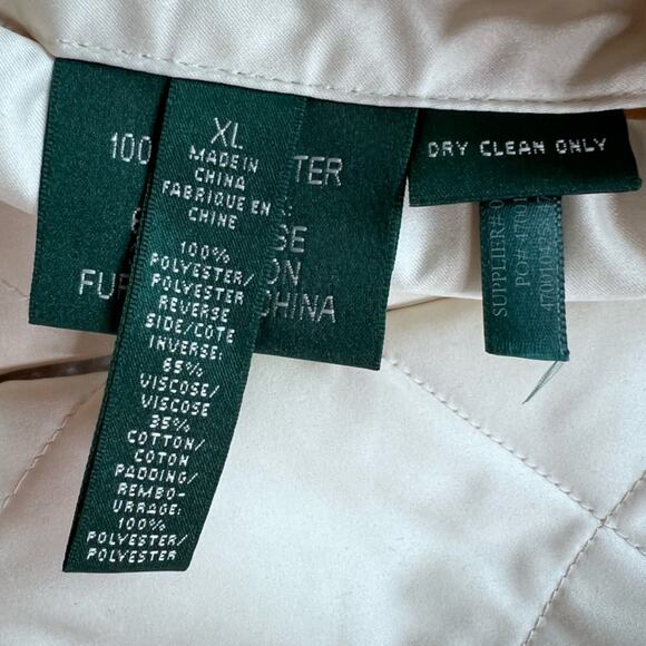 Lauren Ralph Lauren Ivory Reversible Faux Fur/Quilted Vest - XL - Picture 11 of 14